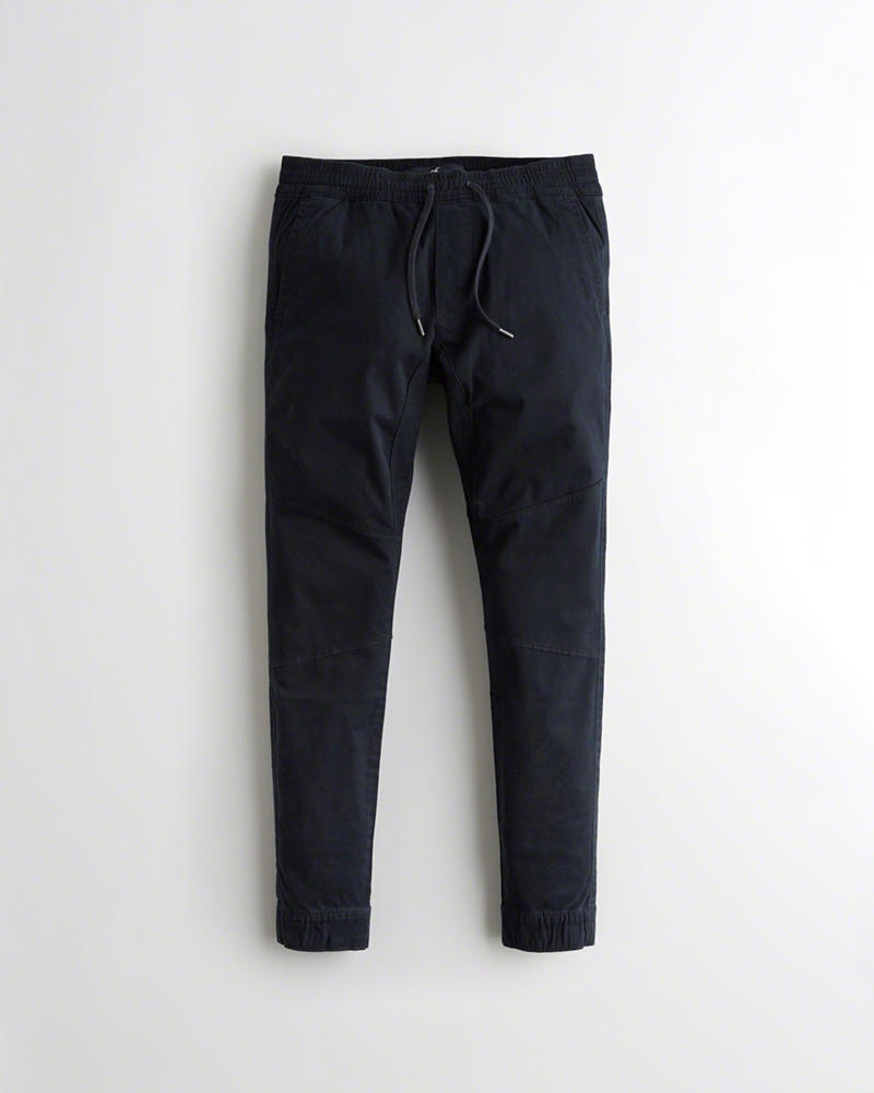 Pantaloni Hollister Uomo Advanced Stretch Twill Super Skinny Jogger Blu Marino Italia (262VOQSZ)